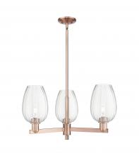 Innovations Lighting 716-3CR-AC-G457-6CL - Preston - 3 Light - 18 inch - Antique Copper - Flush Mount