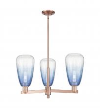Innovations Lighting 716-3CR-AC-G480-6SB - Brookhaven Almond - 3 Light - 18 inch - Antique Copper - Flush Mount