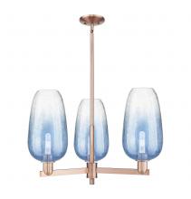 Innovations Lighting 716-3CR-AC-G484-7SB - Brookhaven Flute - 3 Light - 18 inch - Antique Copper - Flush Mount