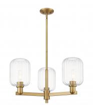 Innovations Lighting 716-3CR-BB-G460-7CL - Preston - 3 Light - 18 inch - Brushed Brass - Flush Mount