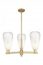 Innovations Lighting 716-3CR-BB-G480-6OP - Brookhaven Almond - 3 Light - 18 inch - Brushed Brass - Flush Mount