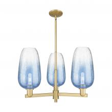 Innovations Lighting 716-3CR-BB-G484-7SB - Brookhaven Flute - 3 Light - 18 inch - Brushed Brass - Flush Mount