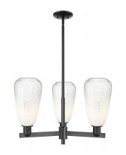 Innovations Lighting 716-3CR-BK-G480-6OP - Brookhaven Almond - 3 Light - 18 inch - Matte Black - Flush Mount
