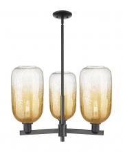 Innovations Lighting 716-3CR-BK-G482-7AM - Brookhaven Cloche - 3 Light - 18 inch - Matte Black - Flush Mount