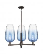 Innovations Lighting 716-3CR-OB-G484-7SB - Brookhaven Flute - 3 Light - 18 inch - Oil Rubbed Bronze - Flush Mount