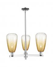 Innovations Lighting 716-3CR-PC-G480-6AM - Brookhaven Almond - 3 Light - 18 inch - Polished Chrome - Flush Mount