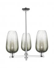 Innovations Lighting 716-3CR-PC-G484-7SL - Brookhaven Flute - 3 Light - 18 inch - Polished Chrome - Flush Mount