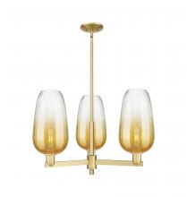 Innovations Lighting 716-3CR-SG-G484-7AM - Brookhaven Flute - 3 Light - 18 inch - Satin Gold - Flush Mount