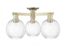 Innovations Lighting 716-3F-AB-G458-7CL - Preston - 3 Light - 6 inch - Antique Brass - Semi-Flush Mount