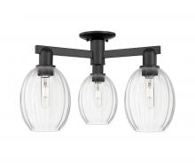 Innovations Lighting 716-3F-BK-G459-6CL - Preston - 3 Light - 6 inch - Matte Black - Semi-Flush Mount