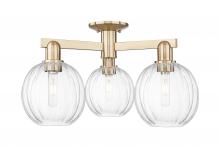 Innovations Lighting 716-3F-CB-G458-7CL - Preston - 3 Light - 6 inch - Champagne Bronze - Semi-Flush Mount