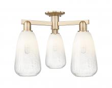 Innovations Lighting 716-3F-CB-G480-6OP - Brookhaven Almond - 3 Light - 6 inch - Champagne Bronze - Semi-Flush Mount