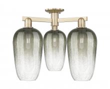 Innovations Lighting 716-3F-CB-G484-7SL - Brookhaven Flute - 3 Light - 6 inch - Champagne Bronze - Semi-Flush Mount