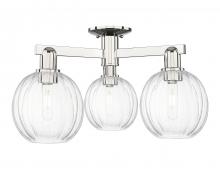 Innovations Lighting 716-3F-PN-G458-7CL - Preston - 3 Light - 6 inch - Polished Nickel - Semi-Flush Mount