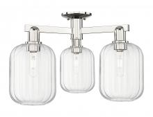 Innovations Lighting 716-3F-PN-G460-7CL - Preston - 3 Light - 6 inch - Polished Nickel - Semi-Flush Mount