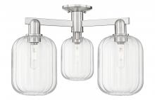 Innovations Lighting 716-3F-SN-G460-7CL - Preston - 3 Light - 6 inch - Brushed Satin Nickel - Semi-Flush Mount
