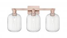 Innovations Lighting 716-3W-AC-G460-7CL - Preston - 3 Light - 26 inch - Antique Copper - Bath Vanity Light