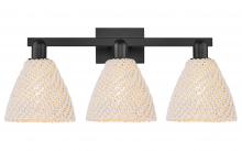 Innovations Lighting 716-3W-BK-NBD-75-NAT - Bristol Natural - 3 Light - 26 inch - Matte Black - Bath Vanity Light