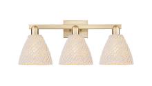 Innovations Lighting 716-3W-CB-NBD-75-NAT - Bristol Natural - 3 Light - 26 inch - Brushed Champagne Bronze - Bath Vanity Light