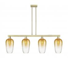 Innovations Lighting 716-4I-AB-G484-7AM - Brookhaven Flute - 4 Light - 48 inch - Antique Brass - Cord hung - Island Light