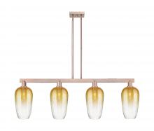 Innovations Lighting 716-4I-AC-G484-7AM - Brookhaven Flute - 4 Light - 48 inch - Antique Copper - Cord hung - Island Light