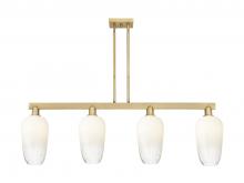 Innovations Lighting 716-4I-BB-G484-7OP - Brookhaven Flute - 4 Light - 48 inch - Brushed Brass - Cord hung - Island Light