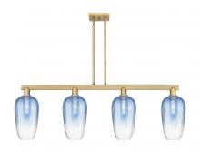Innovations Lighting 716-4I-BB-G484-7SB - Brookhaven Flute - 4 Light - 48 inch - Brushed Brass - Cord hung - Island Light
