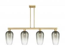 Innovations Lighting 716-4I-BB-G484-7SL - Brookhaven Flute - 4 Light - 48 inch - Brushed Brass - Cord hung - Island Light