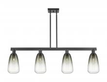 Innovations Lighting 716-4I-BK-G480-6SL - Brookhaven Almond - 4 Light - 48 inch - Matte Black - Cord hung - Island Light