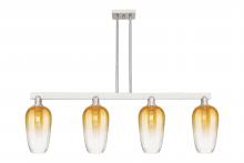 Innovations Lighting 716-4I-SN-G484-7AM - Brookhaven Flute - 4 Light - 48 inch - Brushed Satin Nickel - Cord hung - Island Light