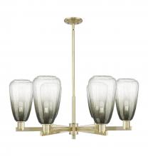 Innovations Lighting 716-6CR-AB-G480-6SL - Brookhaven Almond - 6 Light - 24 inch - Antique Brass - Chandelier