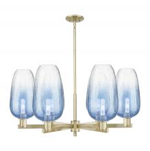 Innovations Lighting 716-6CR-AB-G484-7SB - Brookhaven Flute - 6 Light - 24 inch - Antique Brass - Chandelier