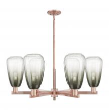 Innovations Lighting 716-6CR-AC-G480-6SL - Brookhaven Almond - 6 Light - 24 inch - Antique Copper - Chandelier