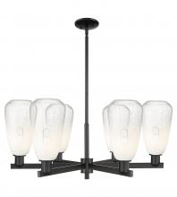 Innovations Lighting 716-6CR-BK-G480-6OP - Brookhaven Almond - 6 Light - 24 inch - Matte Black - Chandelier