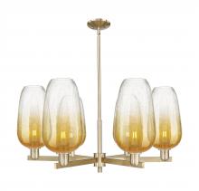 Innovations Lighting 716-6CR-CB-G484-7AM - Brookhaven Flute - 6 Light - 24 inch - Satin Nickel - Chandelier