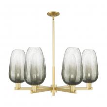 Innovations Lighting 716-6CR-SG-G484-7SL - Brookhaven Flute - 6 Light - 24 inch - Satin Gold - Chandelier